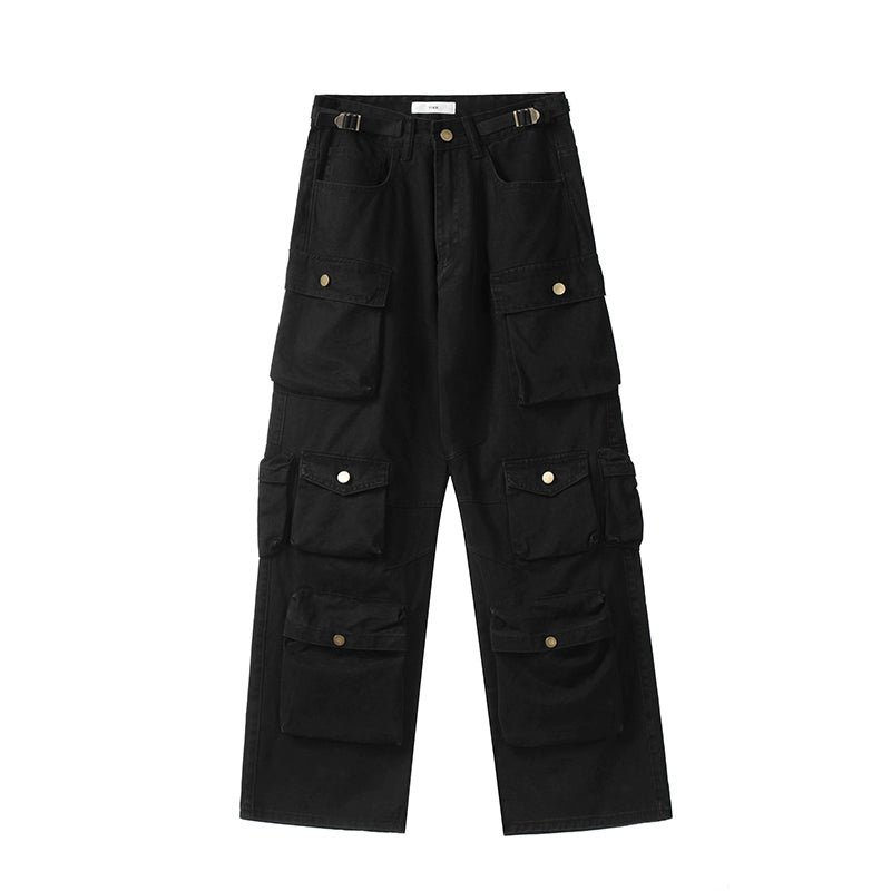 Multi Pocket Wide Leg Cargo Pants NA2877