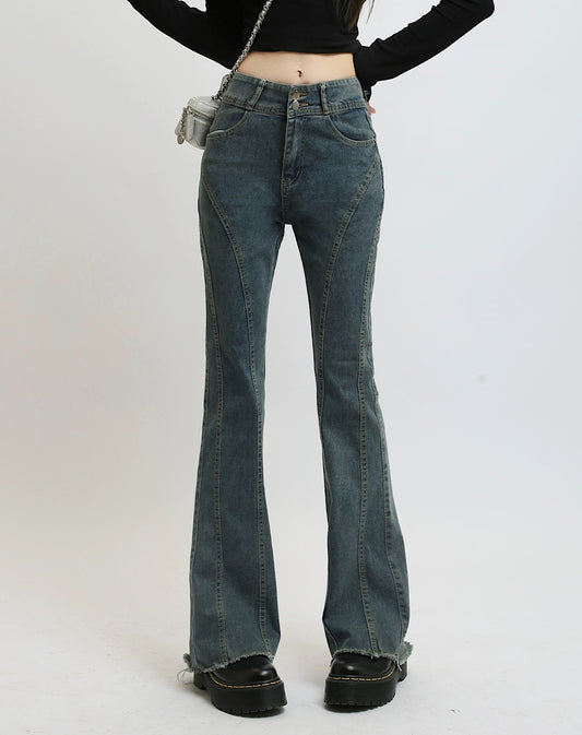 High Waist Flare Denim Jeans NA3401