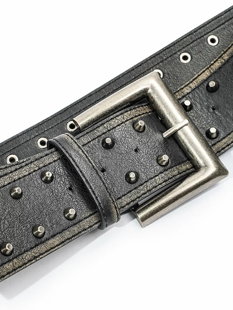 NA8641 Milk Cool Mo Li Retro punk style studded belt female design sense versatile fashion model same decorative belt NA8641