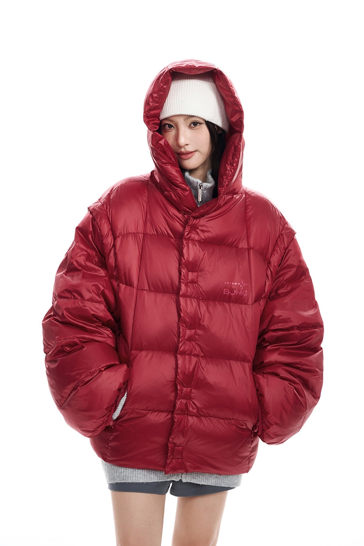 Oversize White Duck Down Jacket NA6107