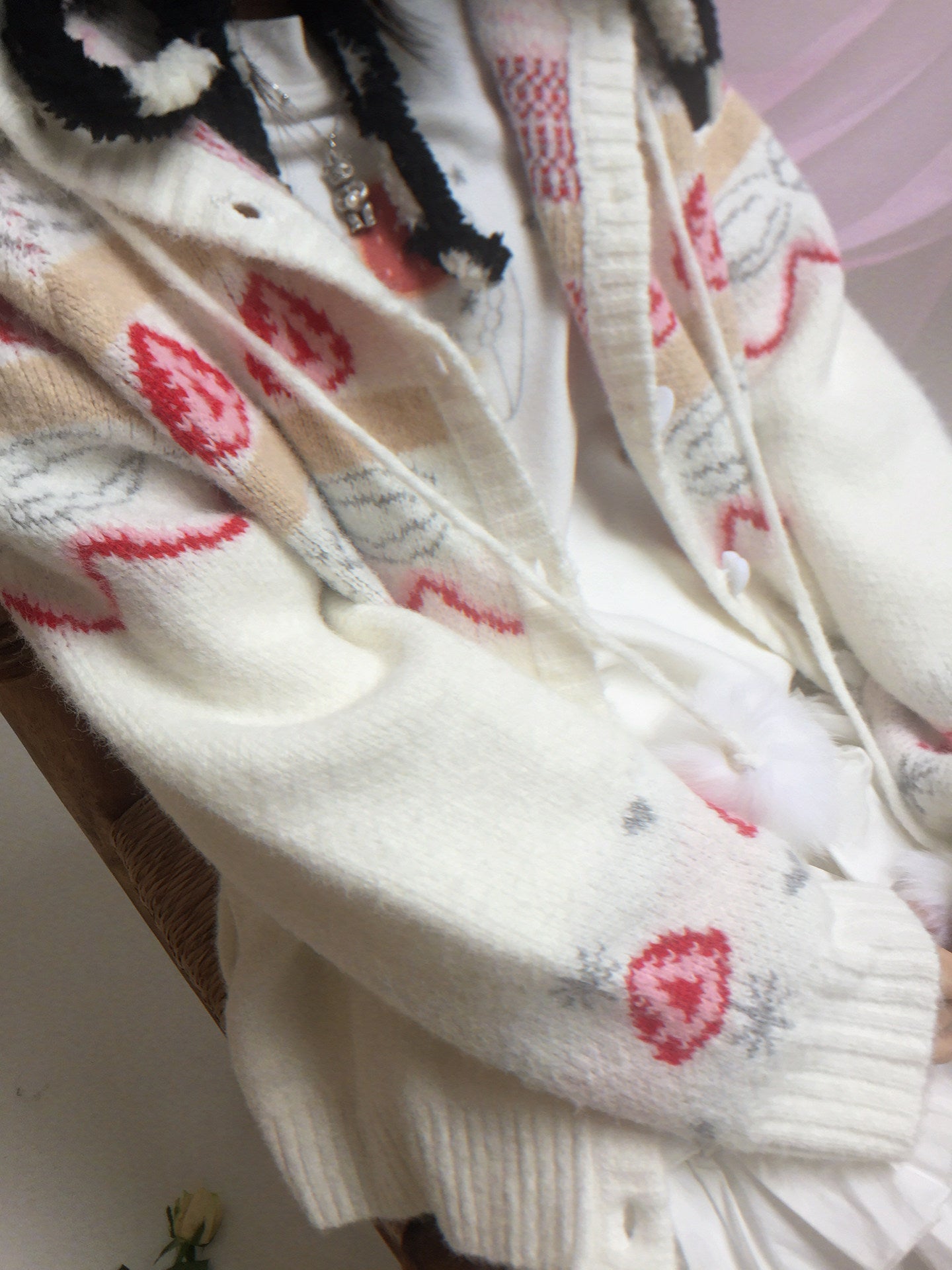 Cake Hooded Knit Cardigan NA8281