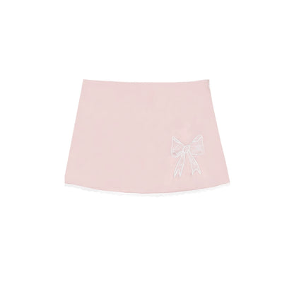 Satin Short A-line Skirt NA4077