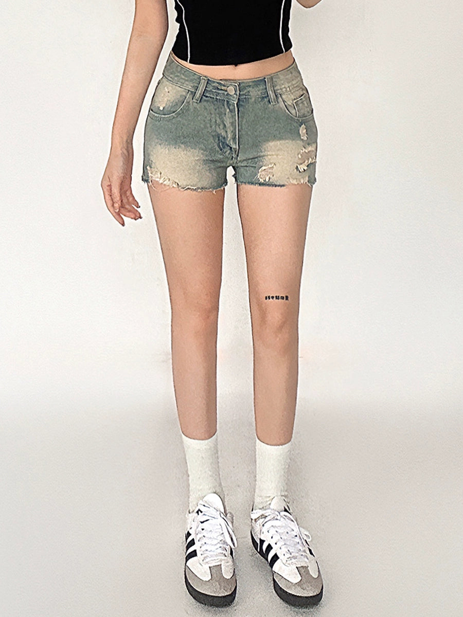 Basic Slimming Denim Short Pants NA4595