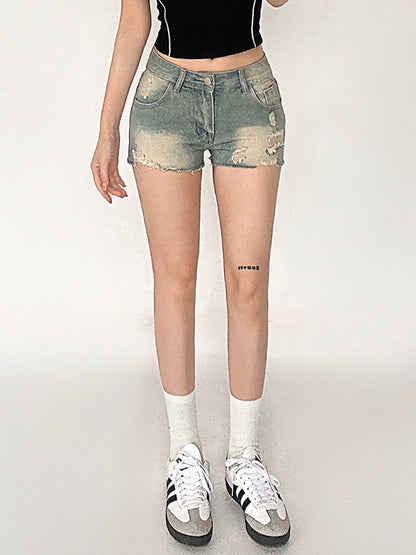 Basic Slimming Denim Short Pants NA4595