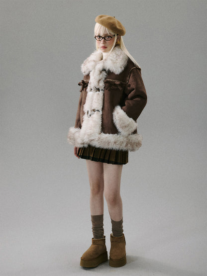 Bow Fur Thick Jacket NA8798