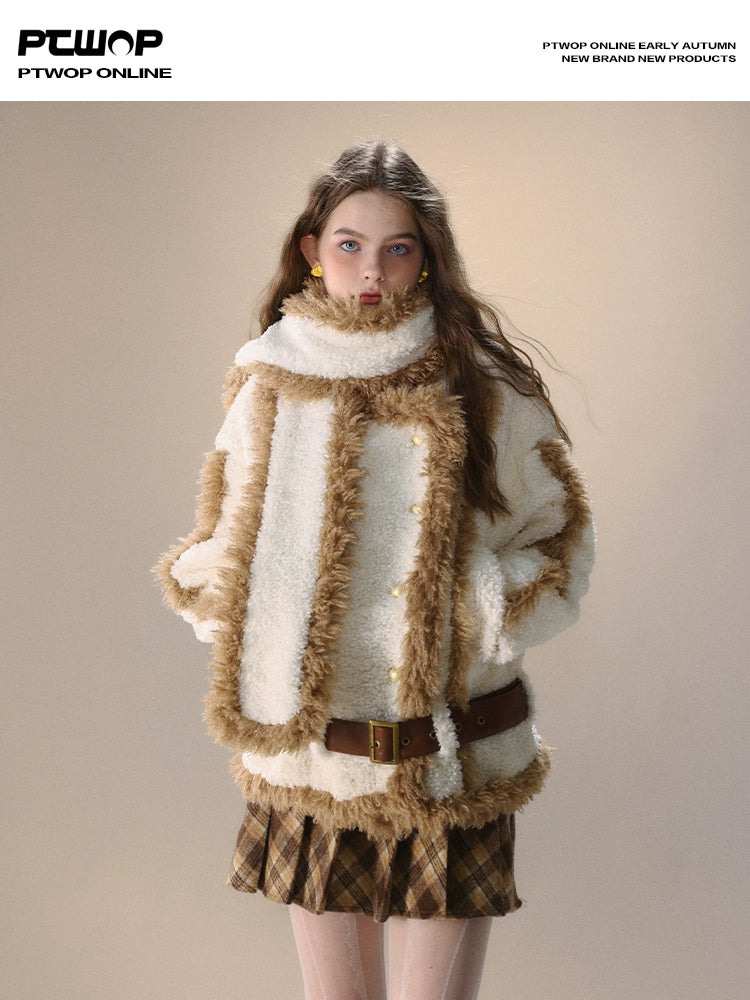 Fur Design Short Boa Jacket & Neck Scarf NA5683