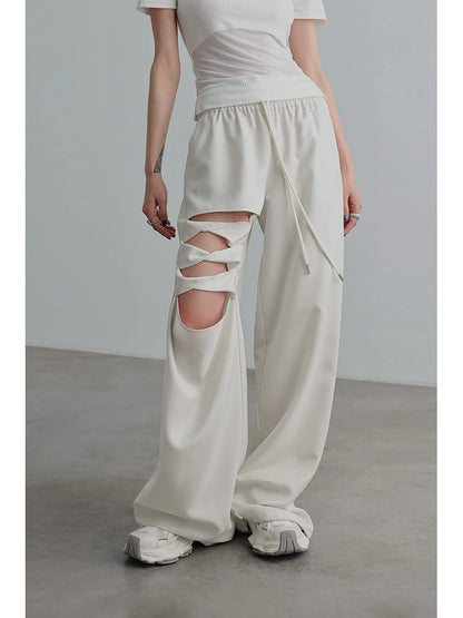 Hole Design Long Pants NA4287