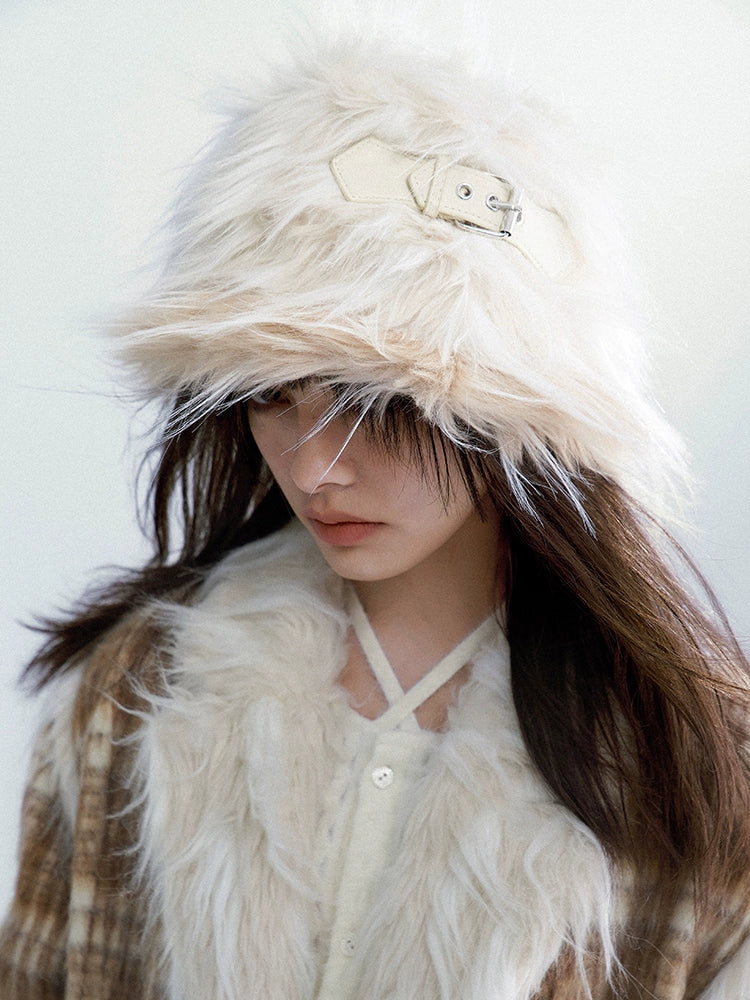 Buckle Furry Hat NA5993