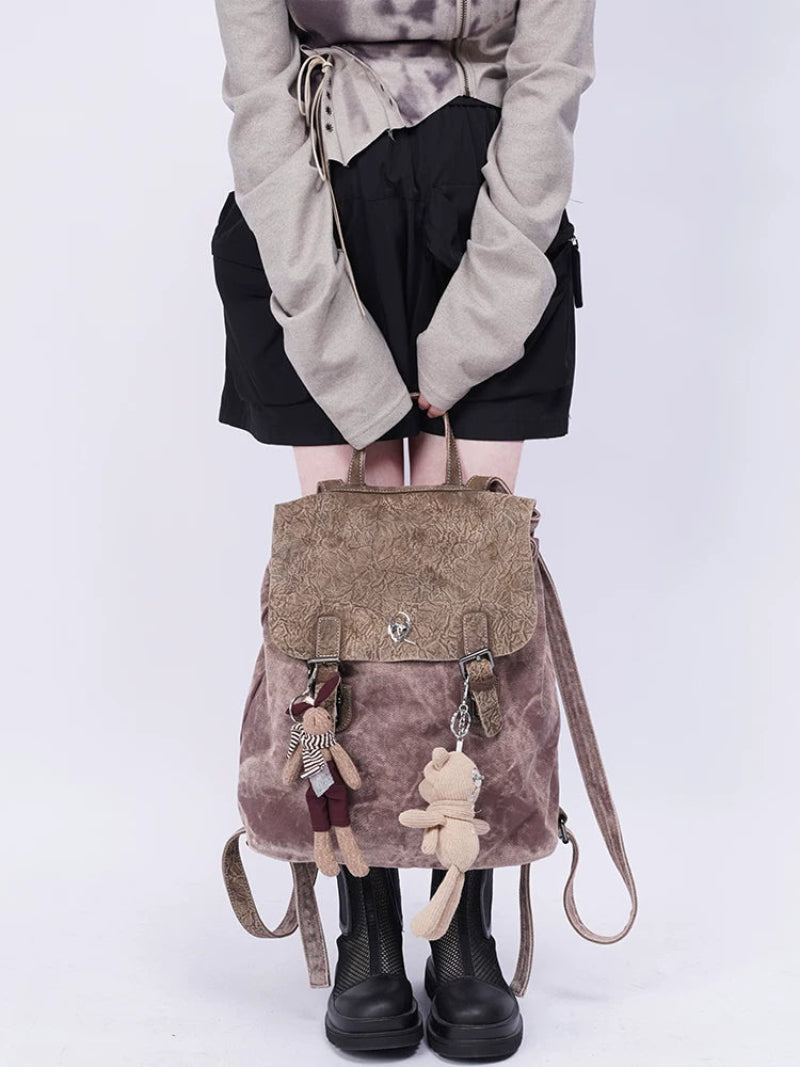 Large Capacity Leather Backpack NA8391