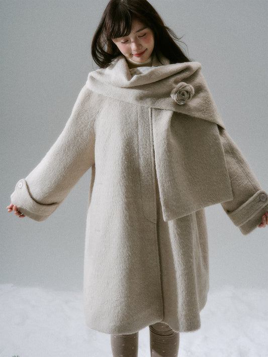 Flower Accent Coat NA8861