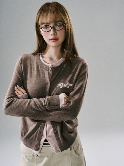 Logo Embroidery Knit Cardigan NA8836