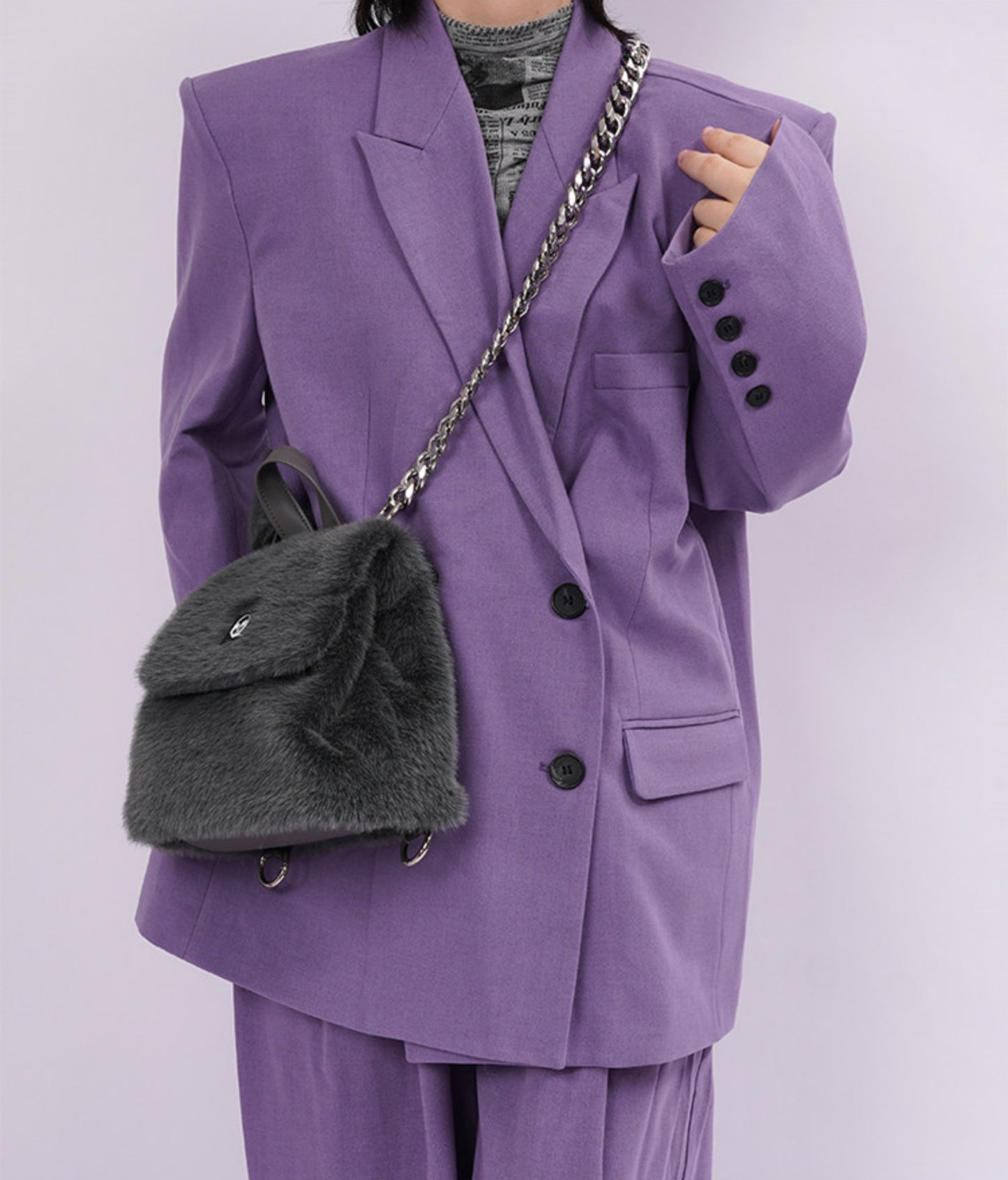 Fluffy Y2K One Shoulder Backpack NA8430