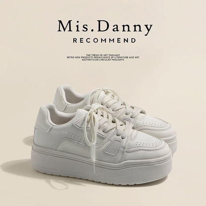 Height-Boosting Platform Lace-Up Sneakers NA8709