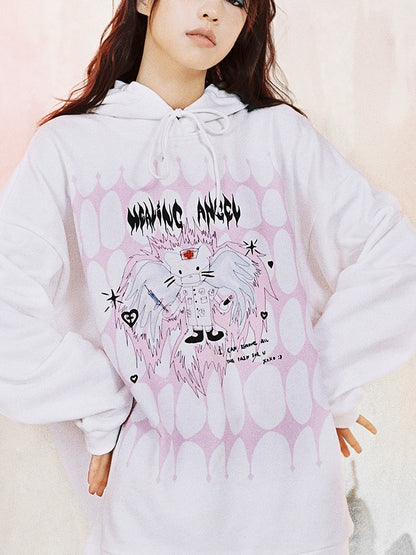 Angel Cat Design Hoodie NA6591