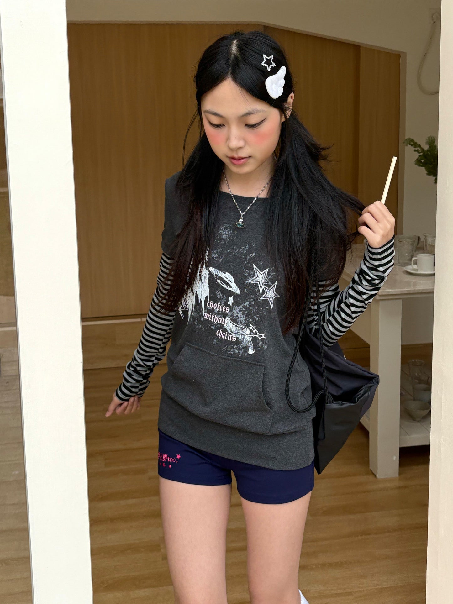 Stripe Patchwork Pullover Hoodie NA9246