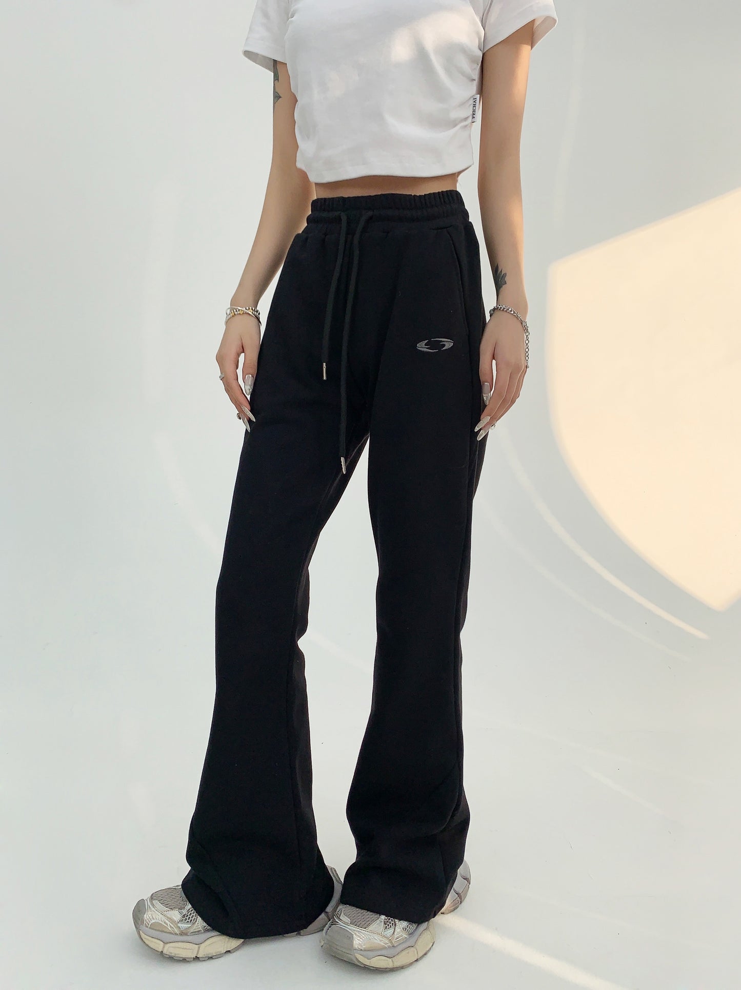 Embroidery Flare Sweatpants NA2834