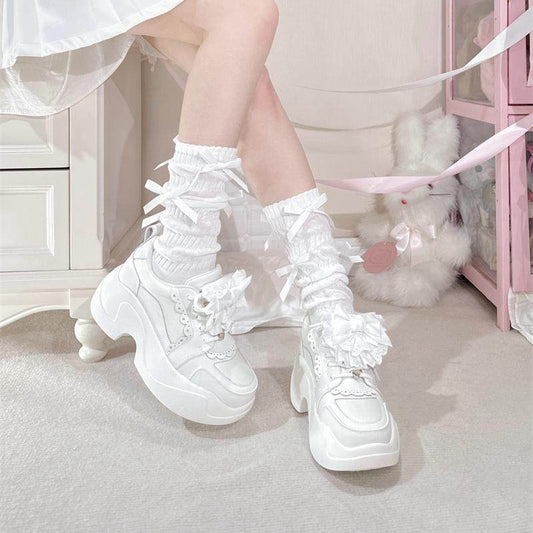 Leilei Lace Bow Platform Shoes NA8505