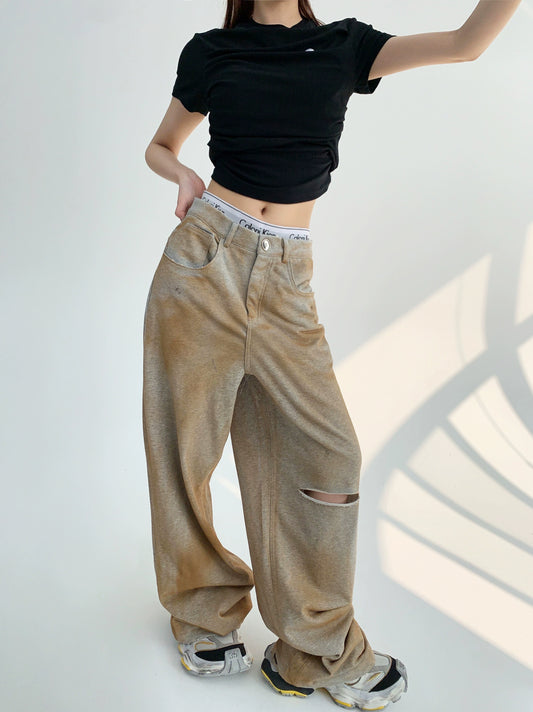 Wide Leg Dye Sweatpants NA2855