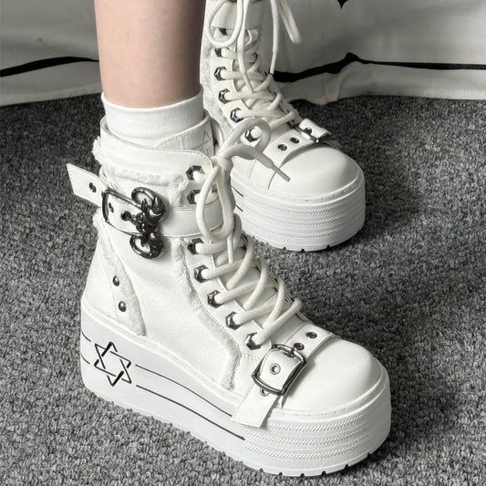 Punk Canvas Platform Sneaker Boots NA8478