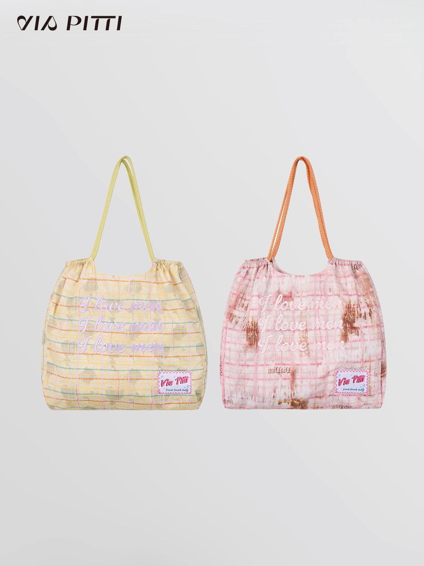 Plaid Drawstring Bag NA4888