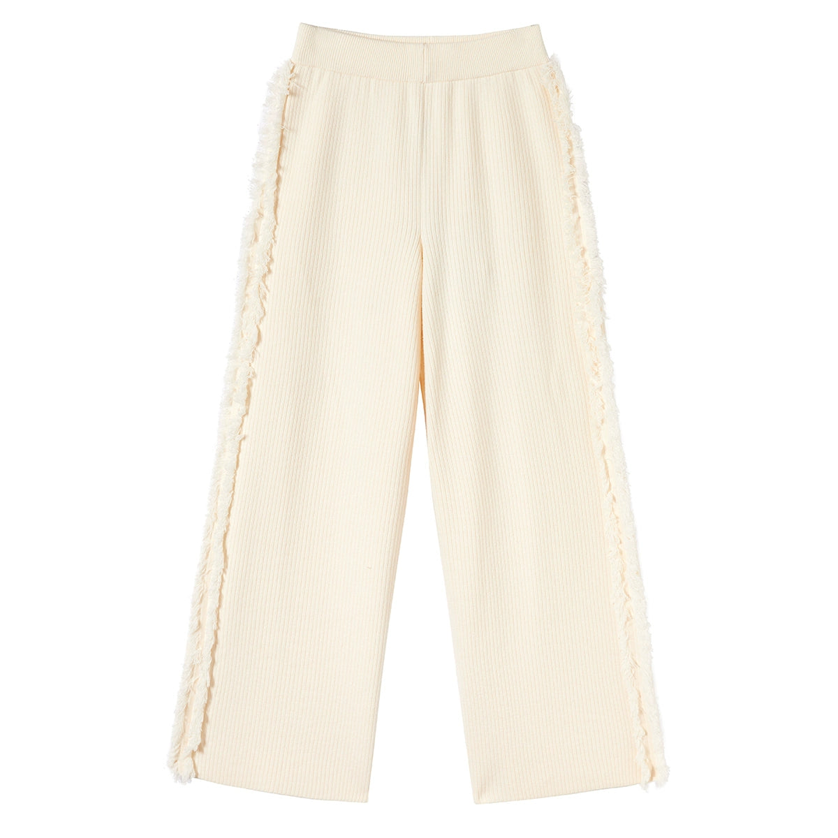 Textured Fringe Plush Pants NA6896