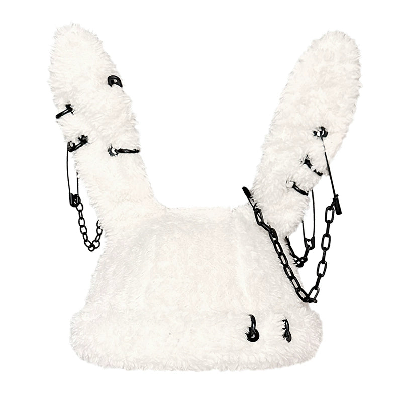 Furry Rabbit Knit Hat NA6633