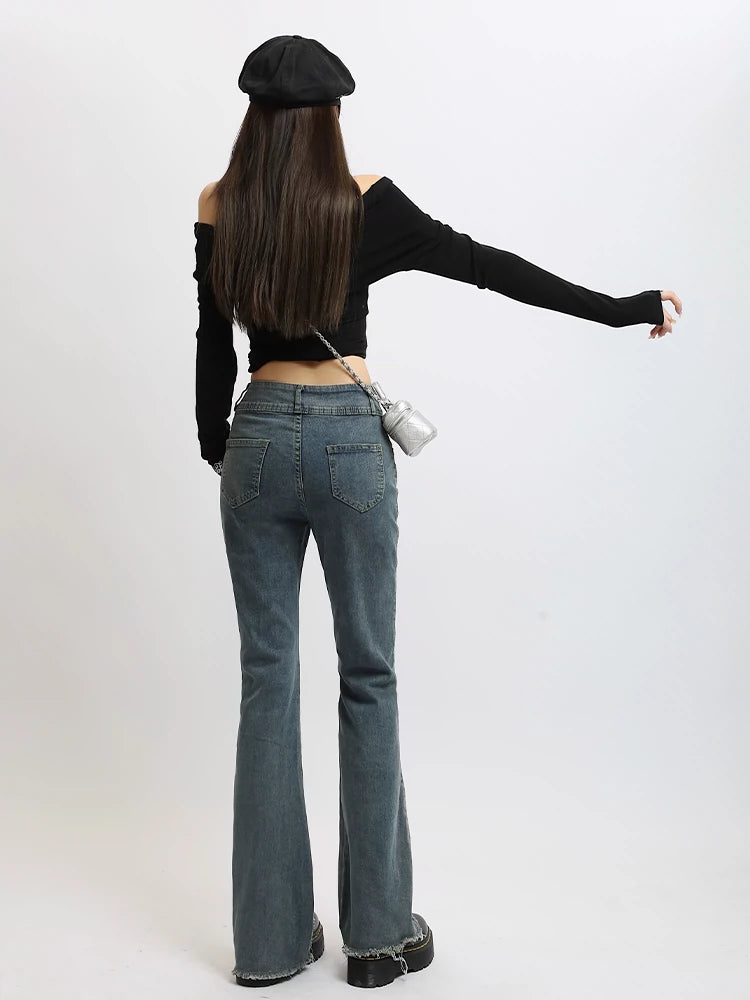 High Waist Flare Denim Jeans NA3401