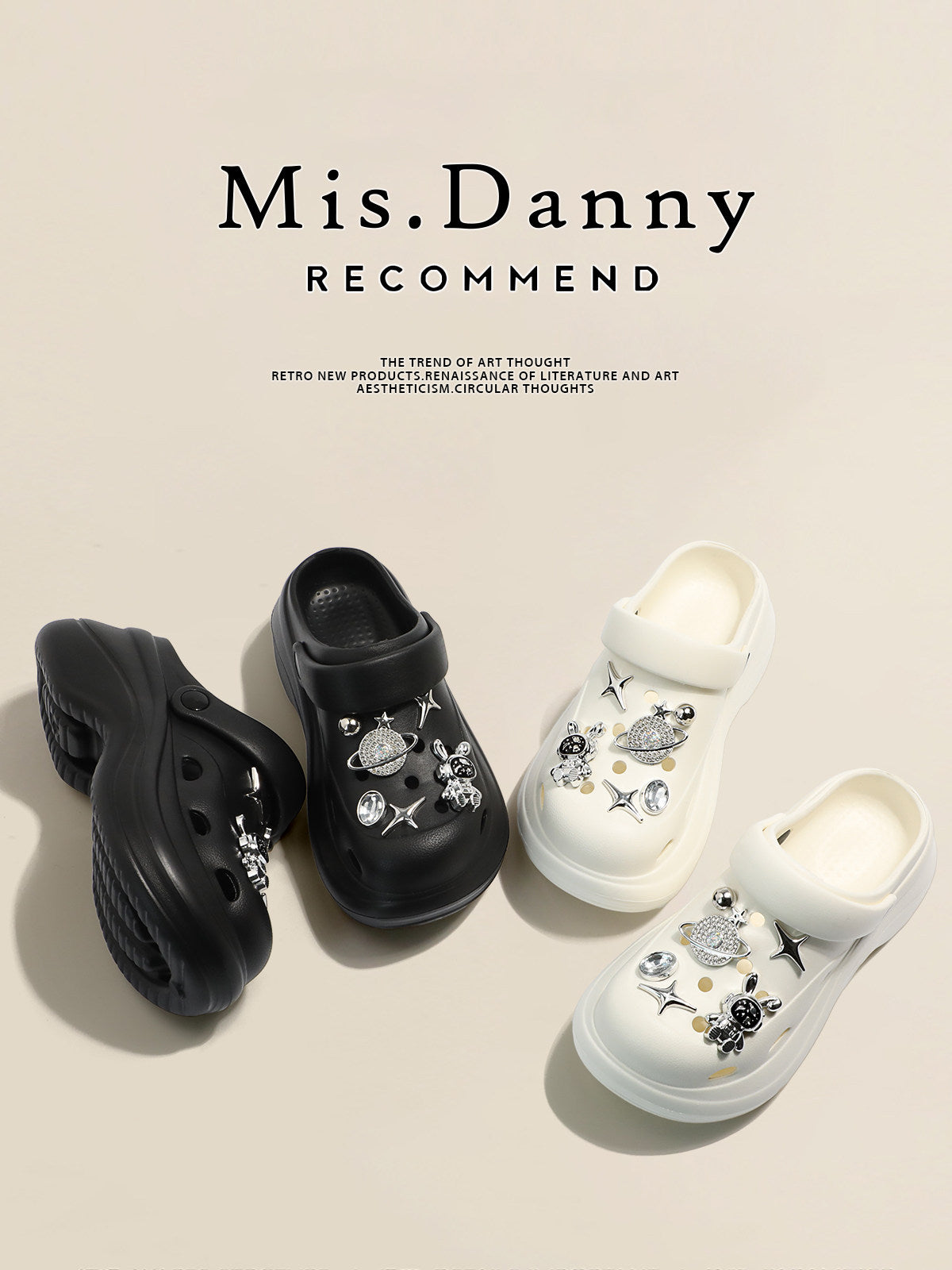 Soft Platform Height Increase Closed Toe Sandals NA8771