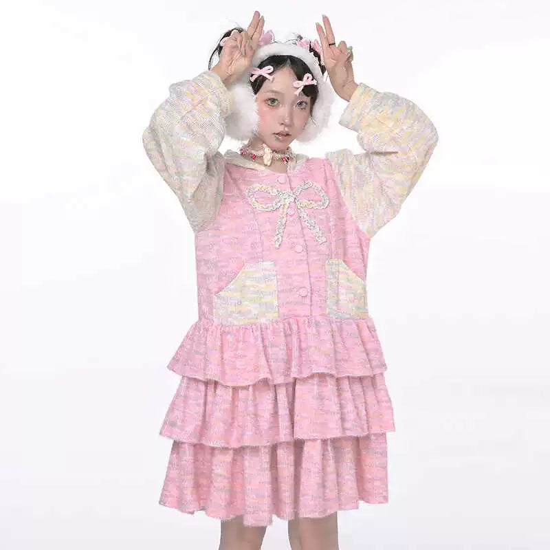 Bow Rabbit Ear Tiered Dress NA6520