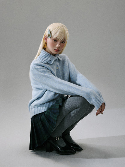 Plaid Pleated Short Skirt NA8786