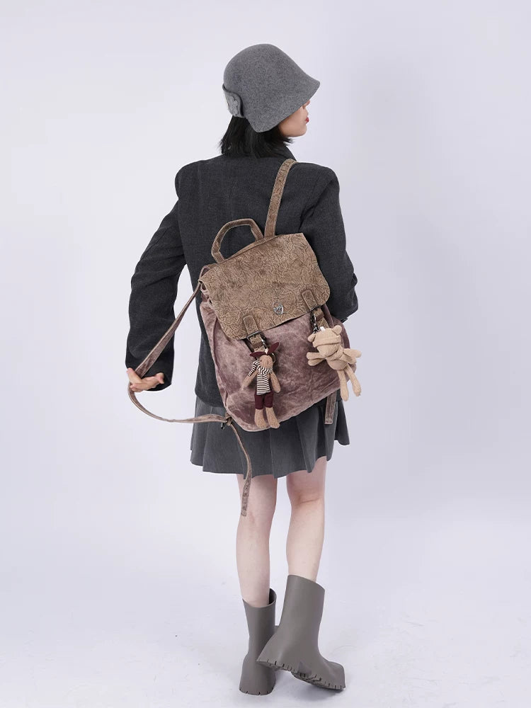 Large Capacity Leather Backpack NA8391