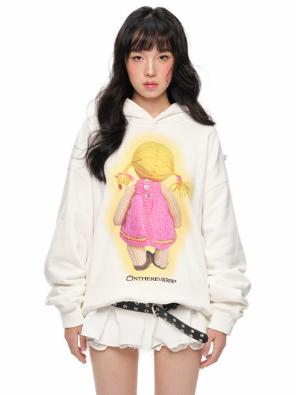 Little Girl Print Oversize Hoodie NA6060