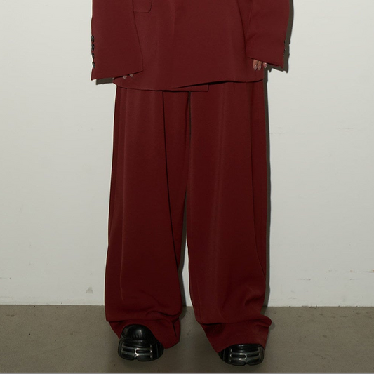 Double Breasted Tailored Jacket & Wide Leg Trousers Setup NA9094