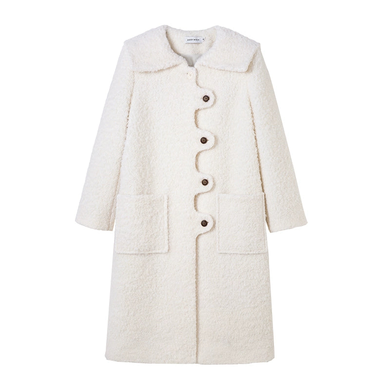 Wave Edge Wool Blend Coat NA5363