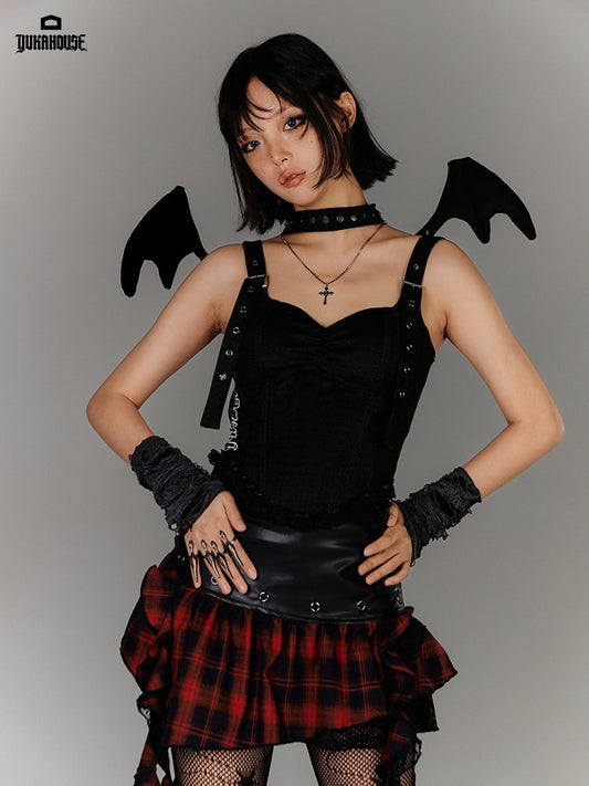 Strap Buckle Lace Corset Top NA9230