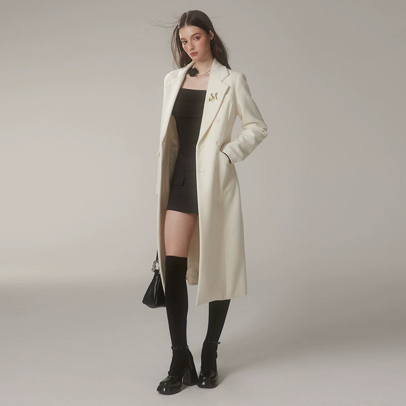 Detachable Sleeves Mid-length Coat NA4127