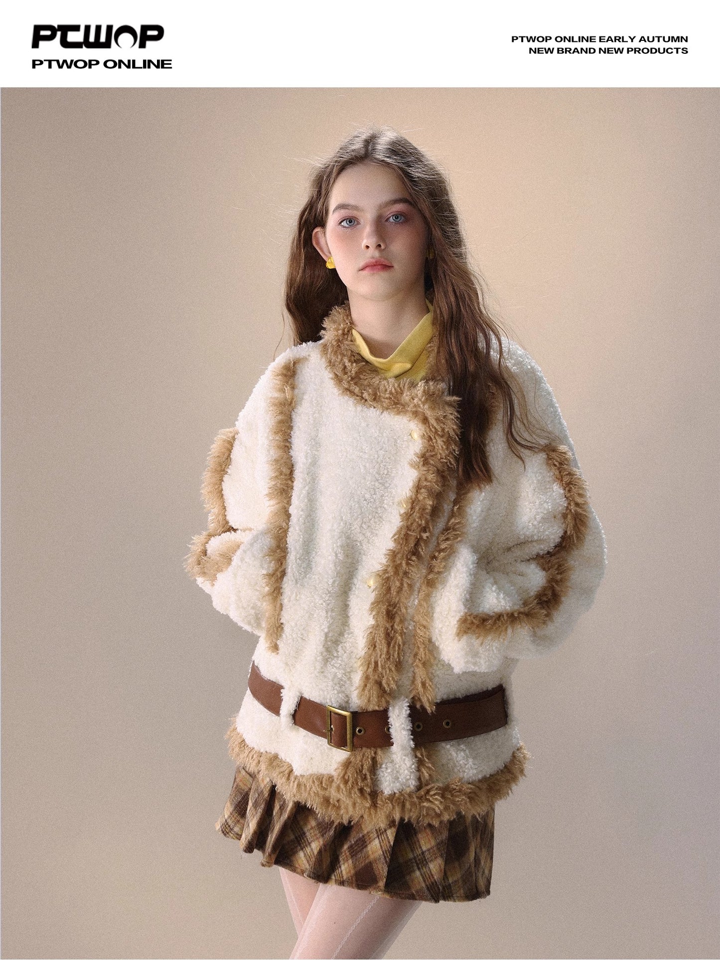 Fur Design Short Boa Jacket & Neck Scarf NA5683