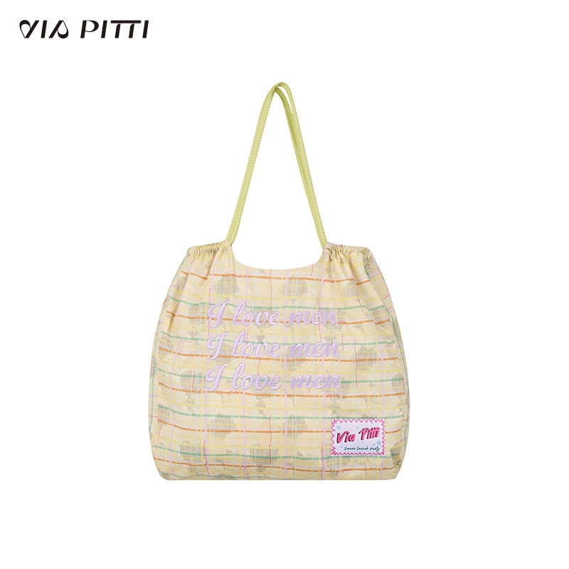 Plaid Drawstring Bag NA4888