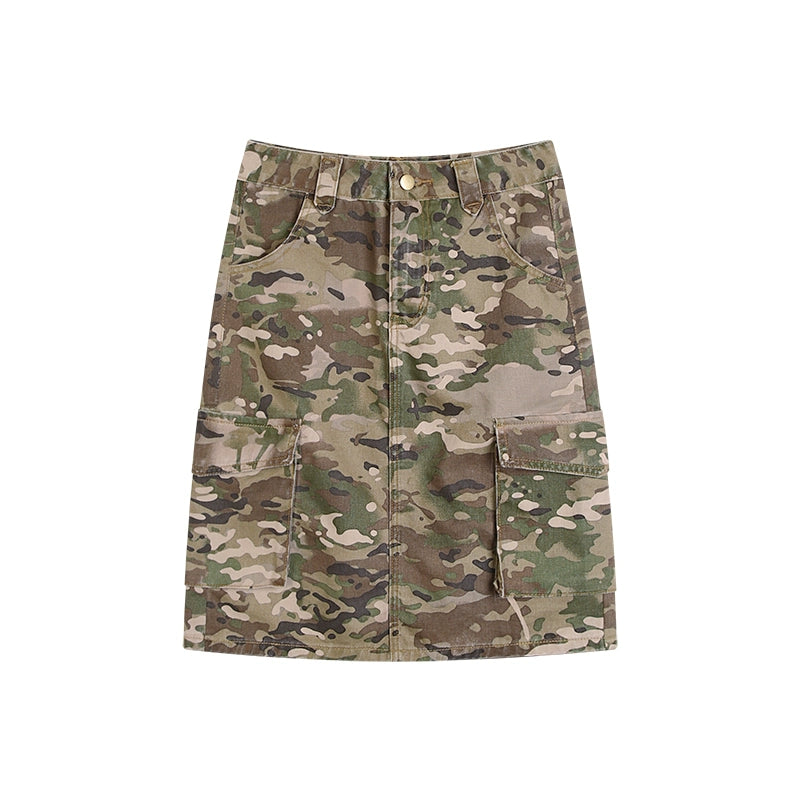 Mid Length Camouflage Skirt NA3719