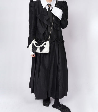 Contrast Color Bow Shoulder Bag NA8445