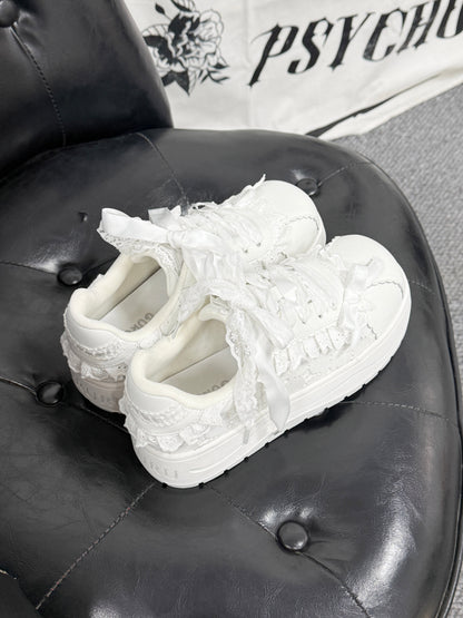 Lace Trim Platform Shoes NA8526