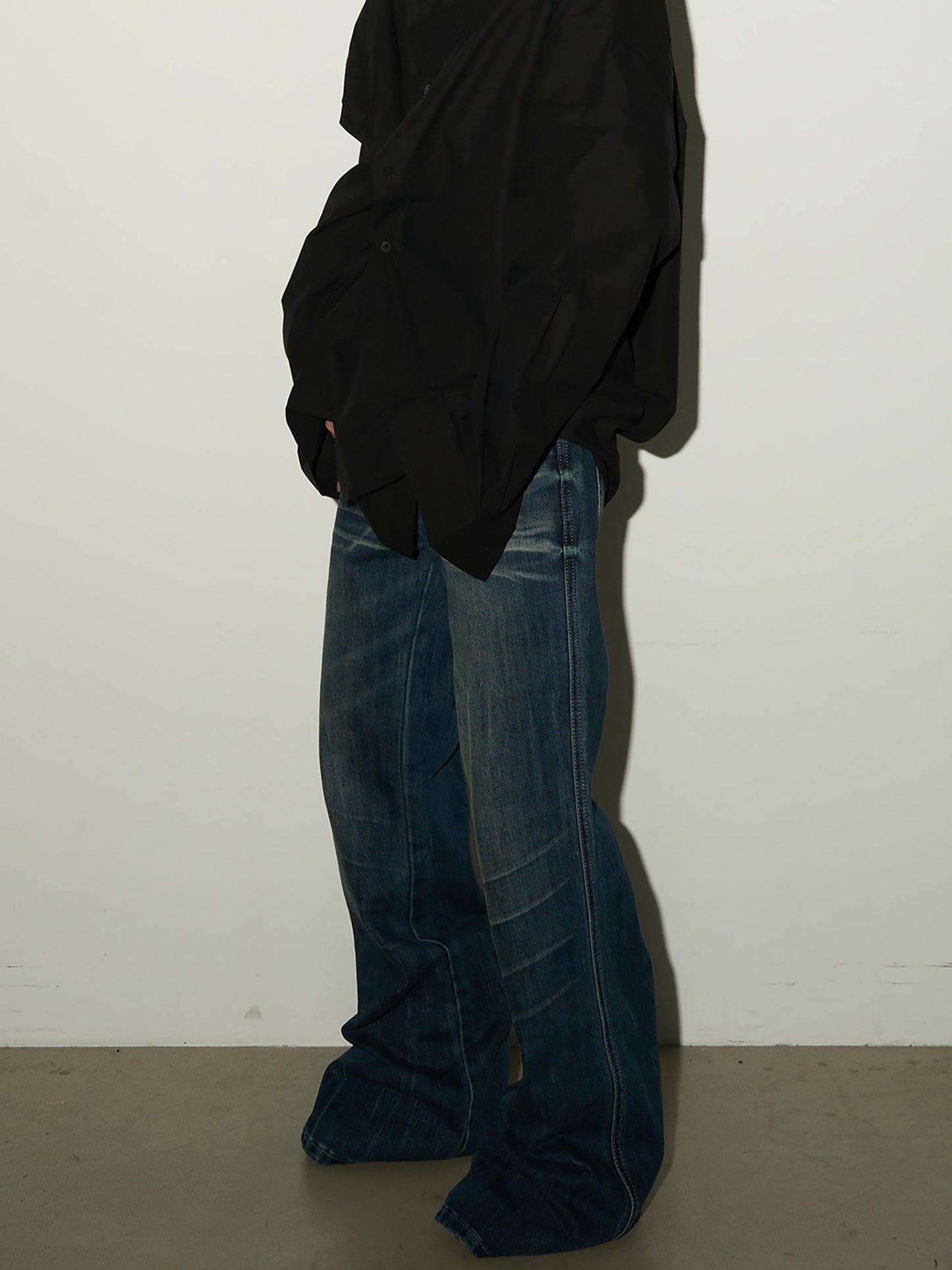 Washed Fade Flare Denim Jeans NA9177