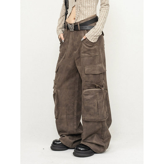 Unisex Style Large Pocket Workwear Pants NA2612
