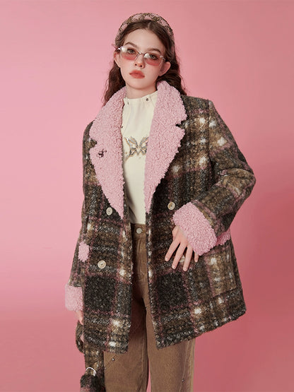 Plaid Mid-Length Coat NA6775