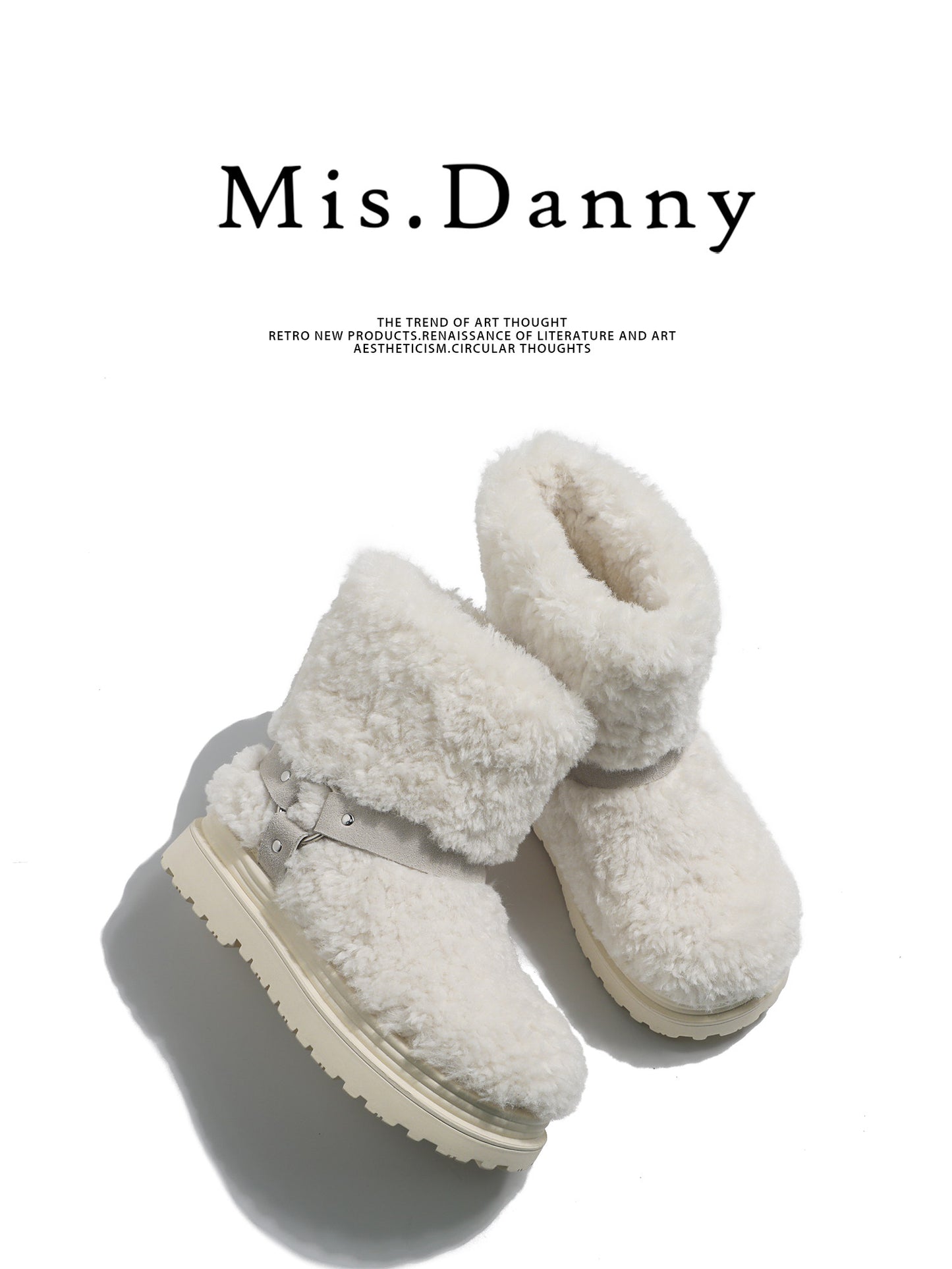 Super Soft Non-Slip Platform Fleece Lining Boots NA8714