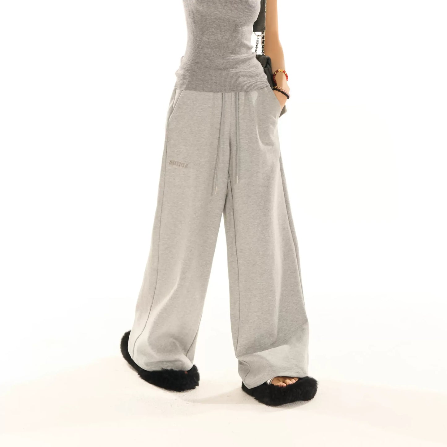 Wide-Leg Straight Sweatpants NA3792