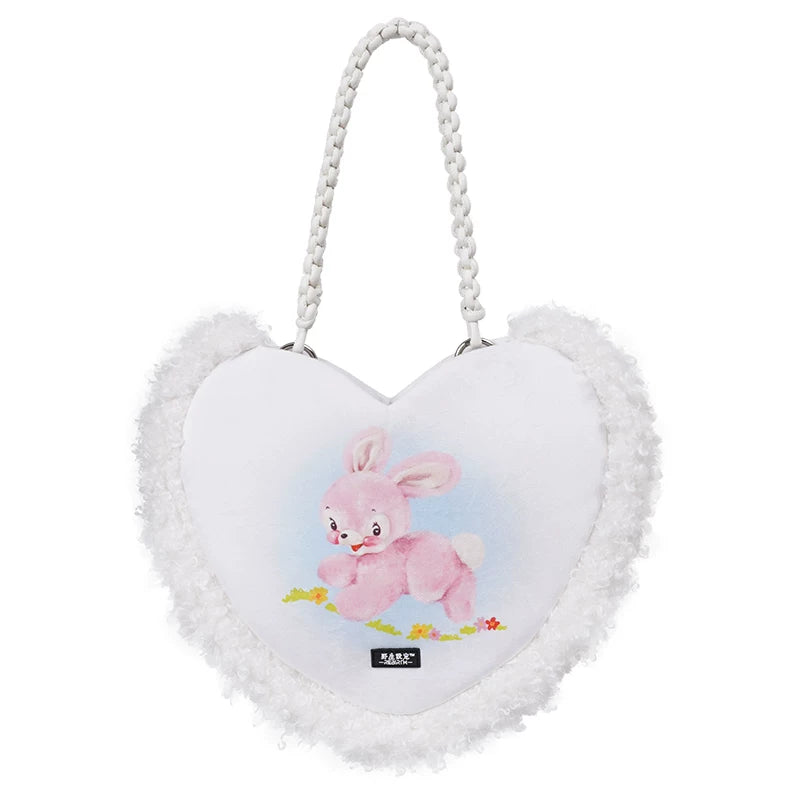 Heart-Shaped Lace Animal Shoulder Bag NA8344