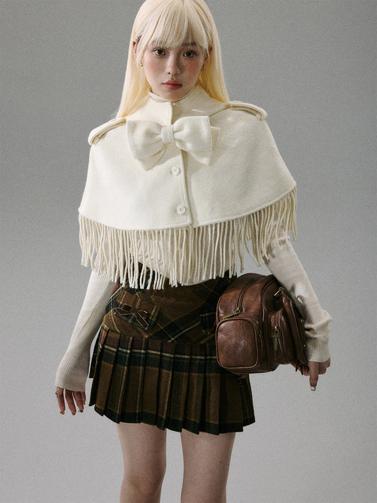 Plaid Pleated Short Skirt NA8786