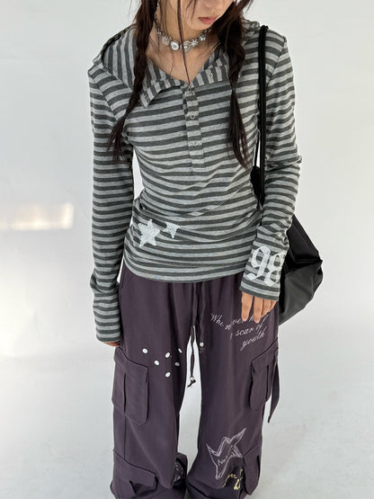 Multi-Pocket Polka Dot Straight Pants NA9250