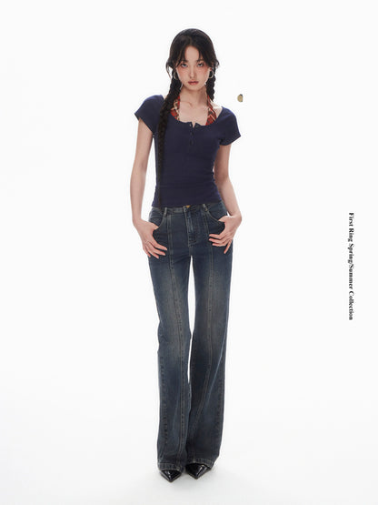 Flare Slim Denim Jeans NA4379